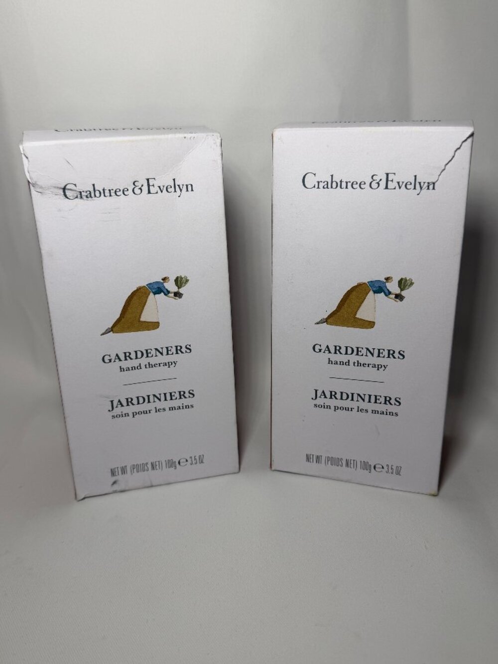 2x Crabtree & Evelyn Gardeners Hand Therapy 3.5oz Intensive Cream Lotion NIB